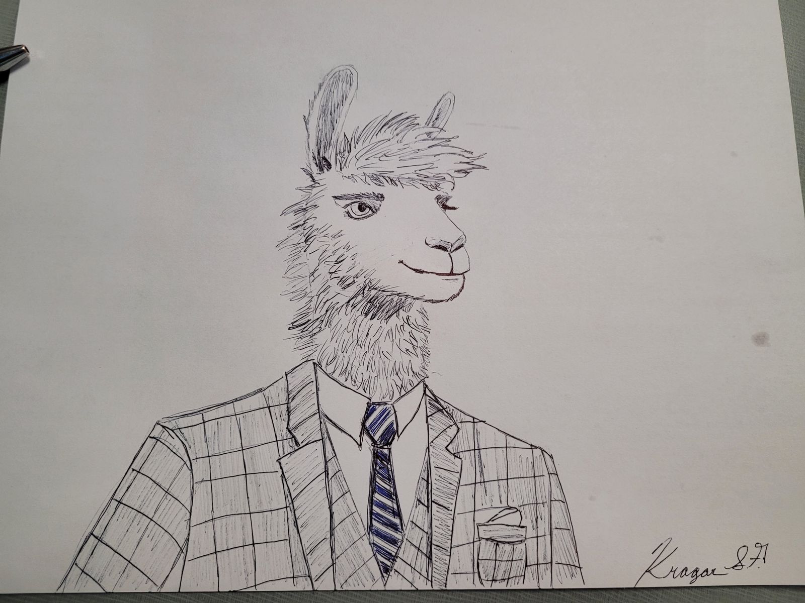 Llama in a business suit