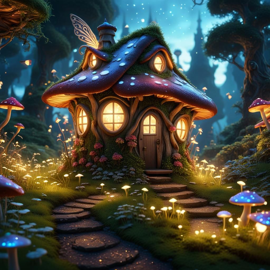 Fairy Village 2.0 - AI Generated Artwork - NightCafe Creator