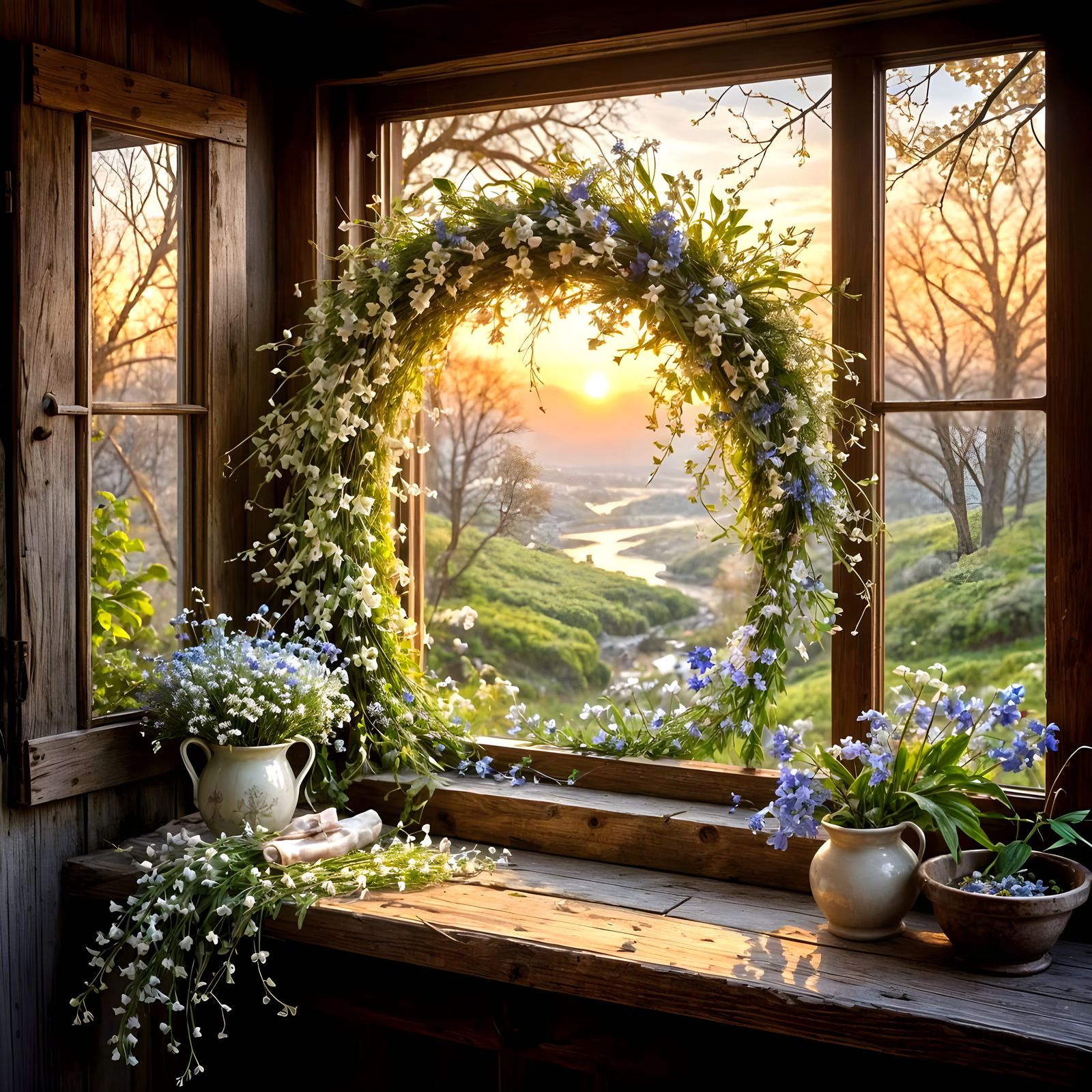 A spring wildflowers wreath   by @SONart