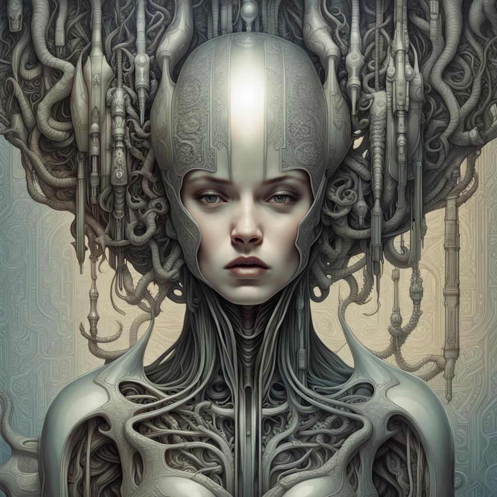 Biomechanoid, h.r. giger. - AI Generated Artwork - NightCafe Creator