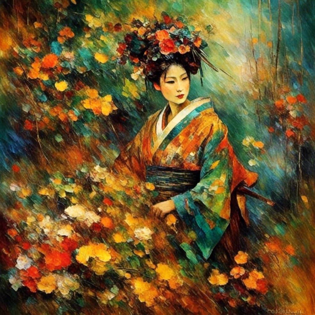 <lora:Rough Diamond:1.0> Beautiful geisha 