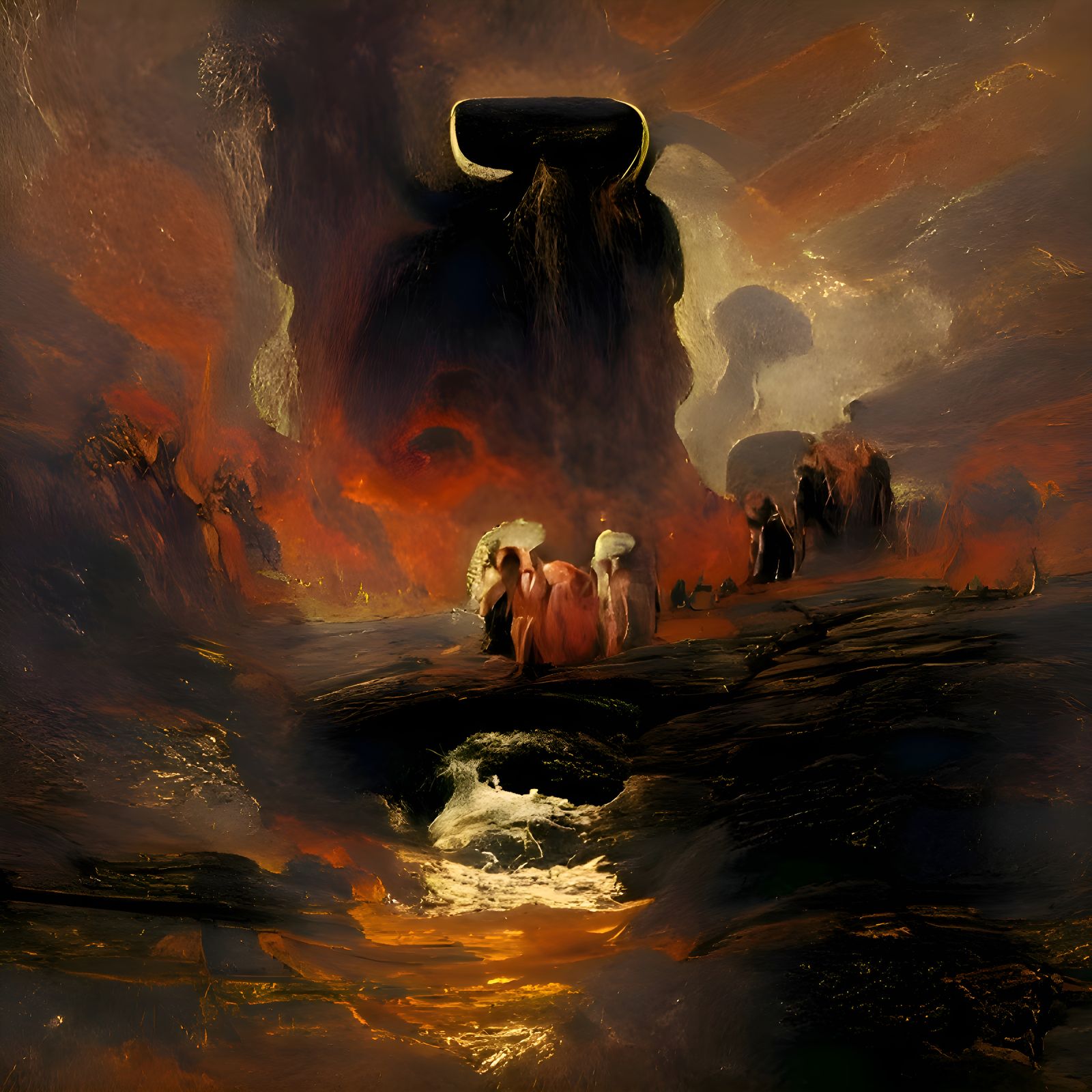 Hell Sheol Johan Christian Dahl - AI Generated Artwork - NightCafe Creator