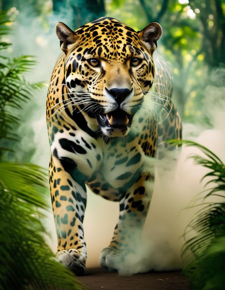 Smoke Jaguar - AI Generated Artwork - NightCafe Creator