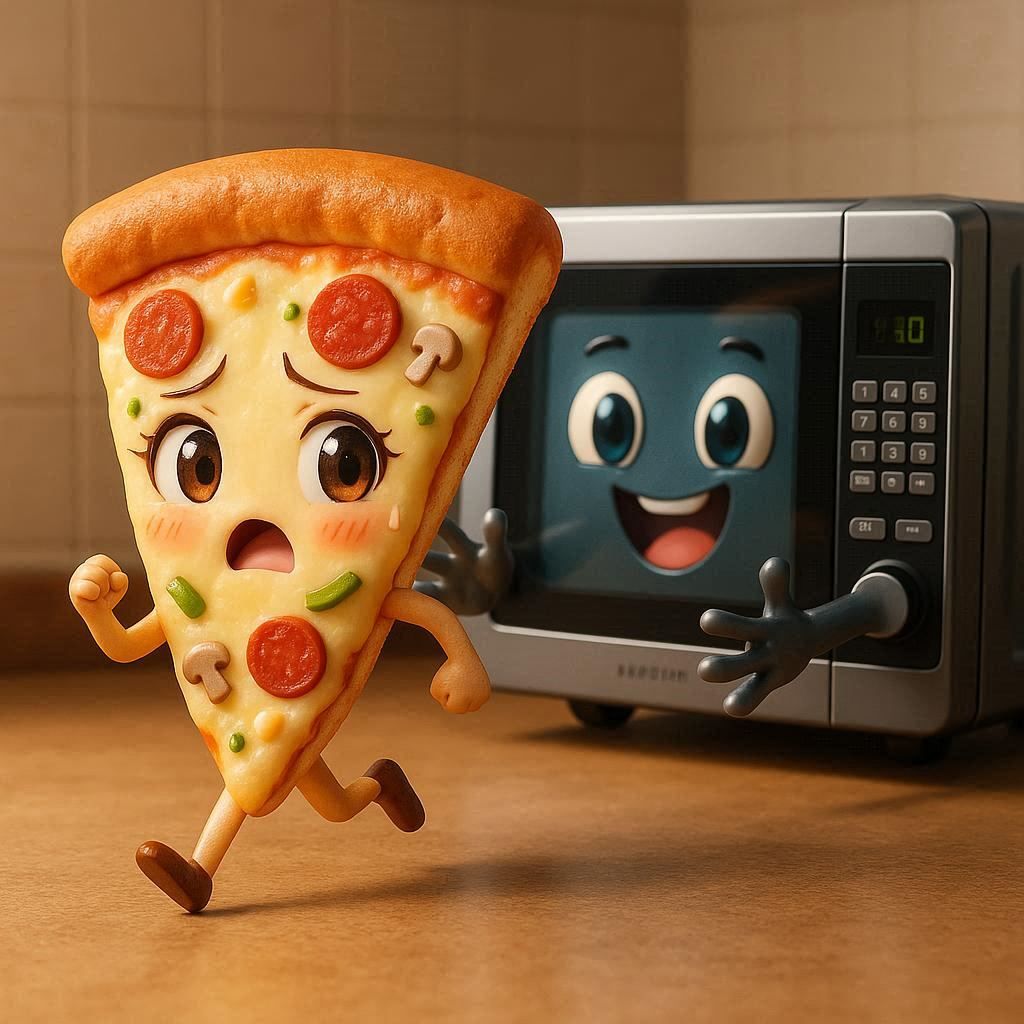 Pizza and microwave everyday enemies