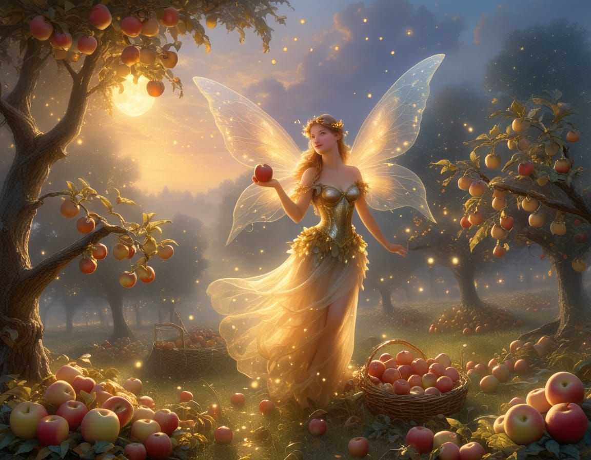 Autumn in the magical orchard