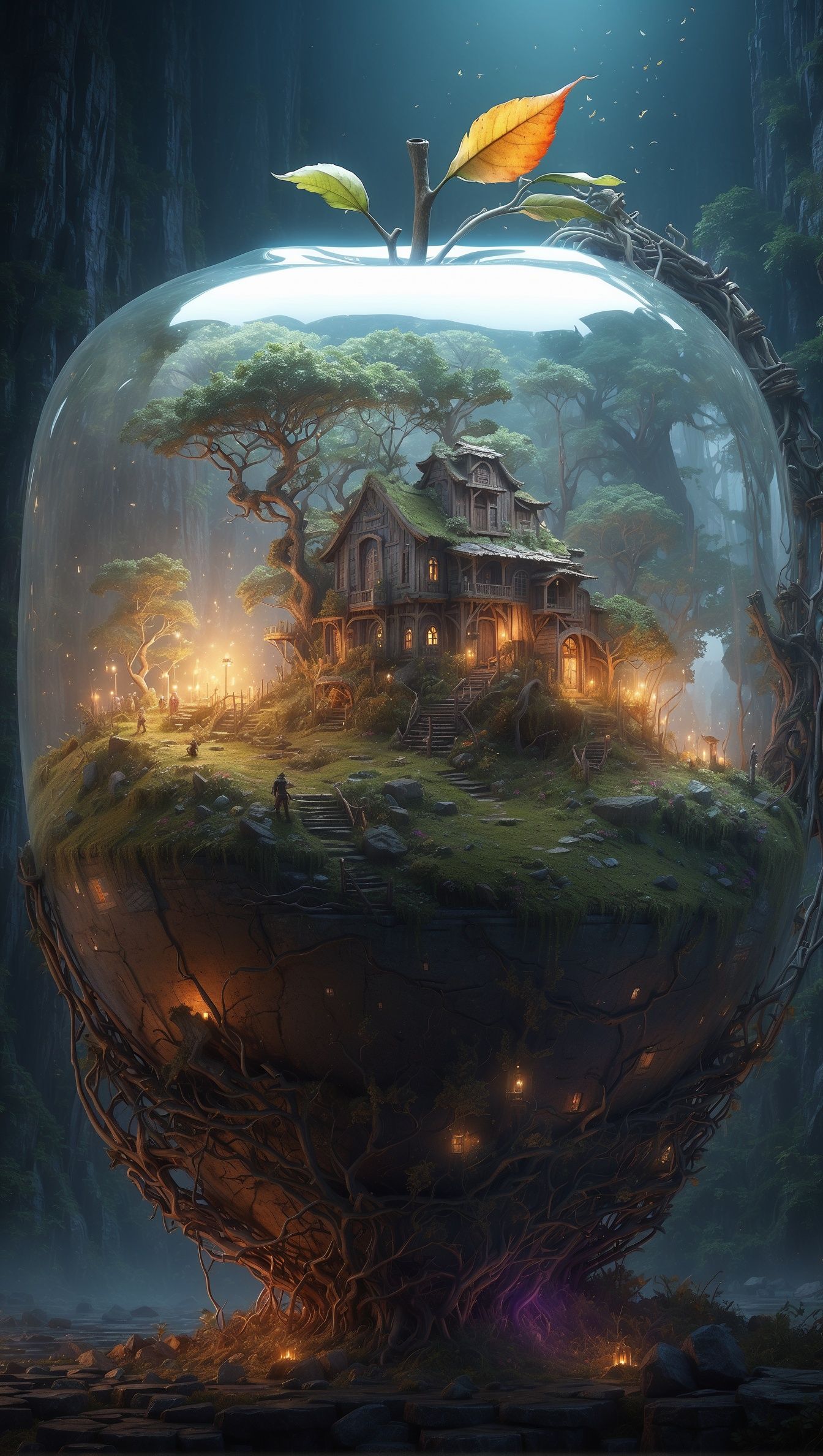 House in the apple AI Generated Artwork NightCafe Creator