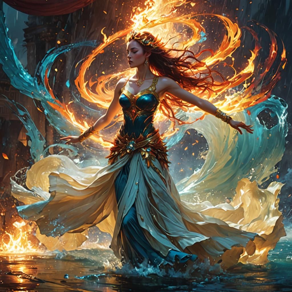 A Dance of Fire and Water  by @Nightshade Veil