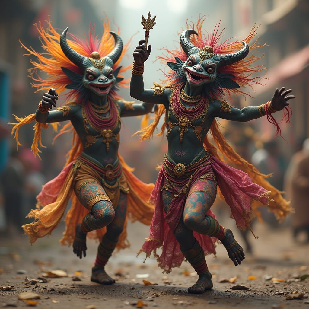 Demonic Dance in Hindi Style