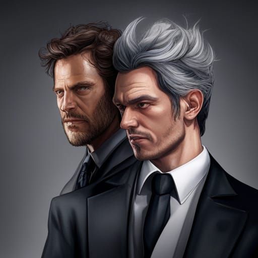 Rich man in black suit and grumpy - AI Generated Artwork - NightCafe ...