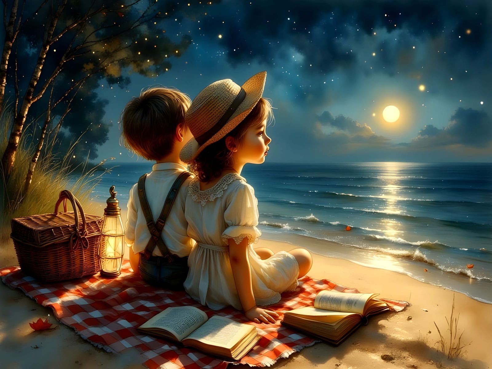 Picnic in the moonlight  by @SemperVivus
