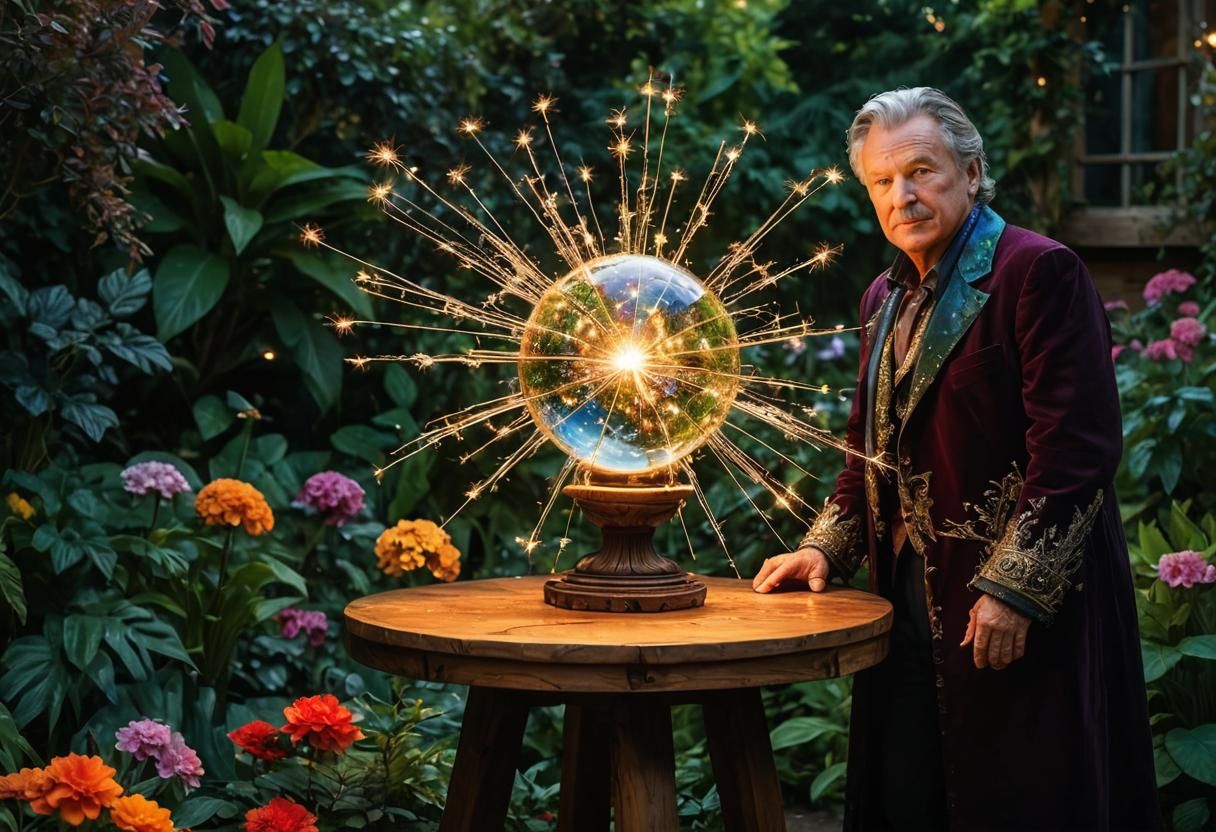 A Master of Magic performs a trick on his students at the Ma...