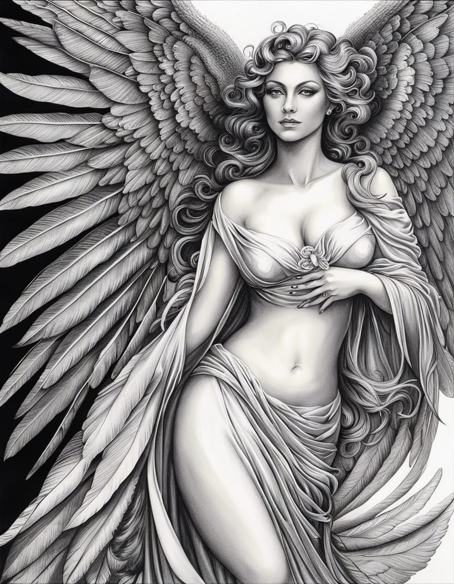 Heavenly Angel  by @StriderAiArt