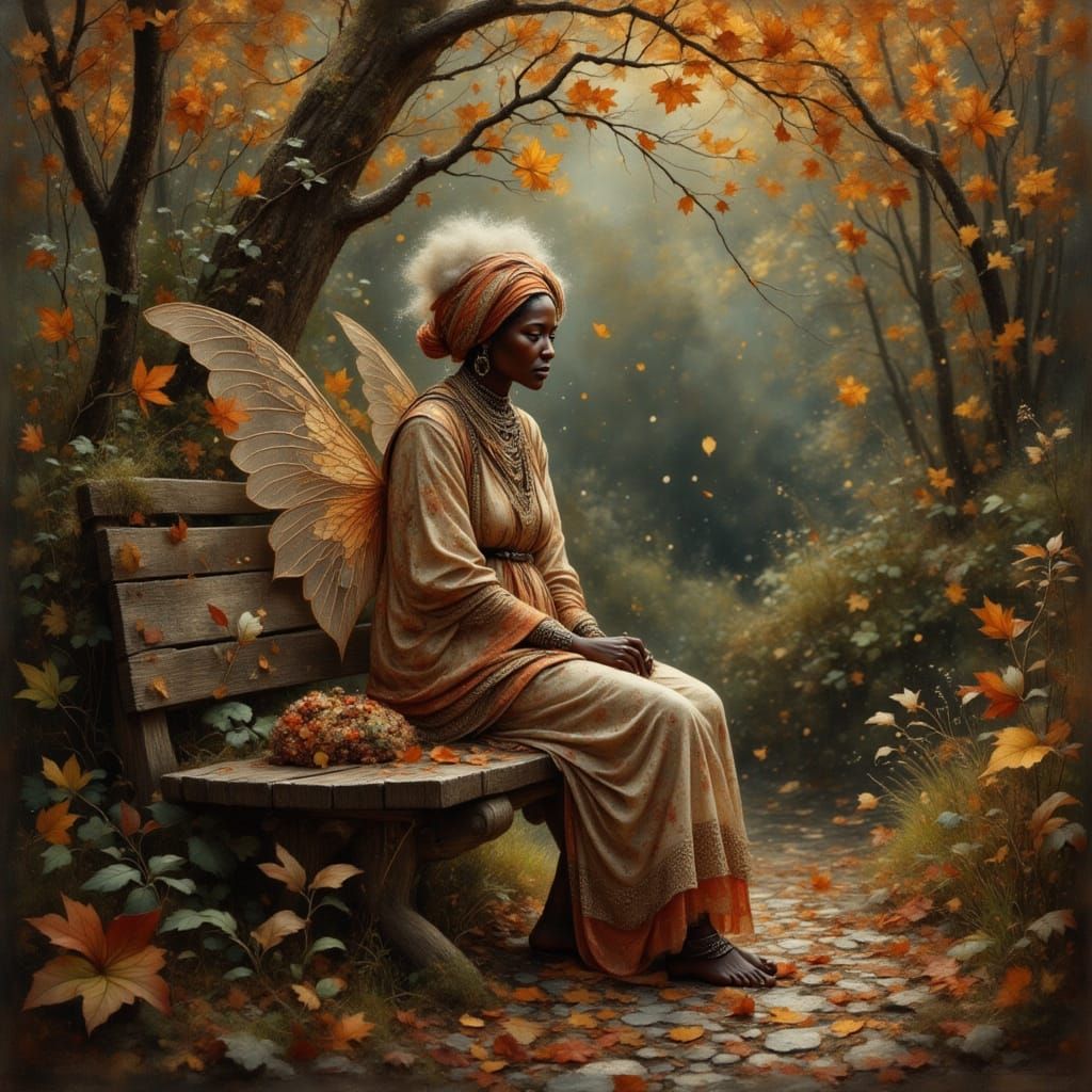 Beautiful fairy of autumn