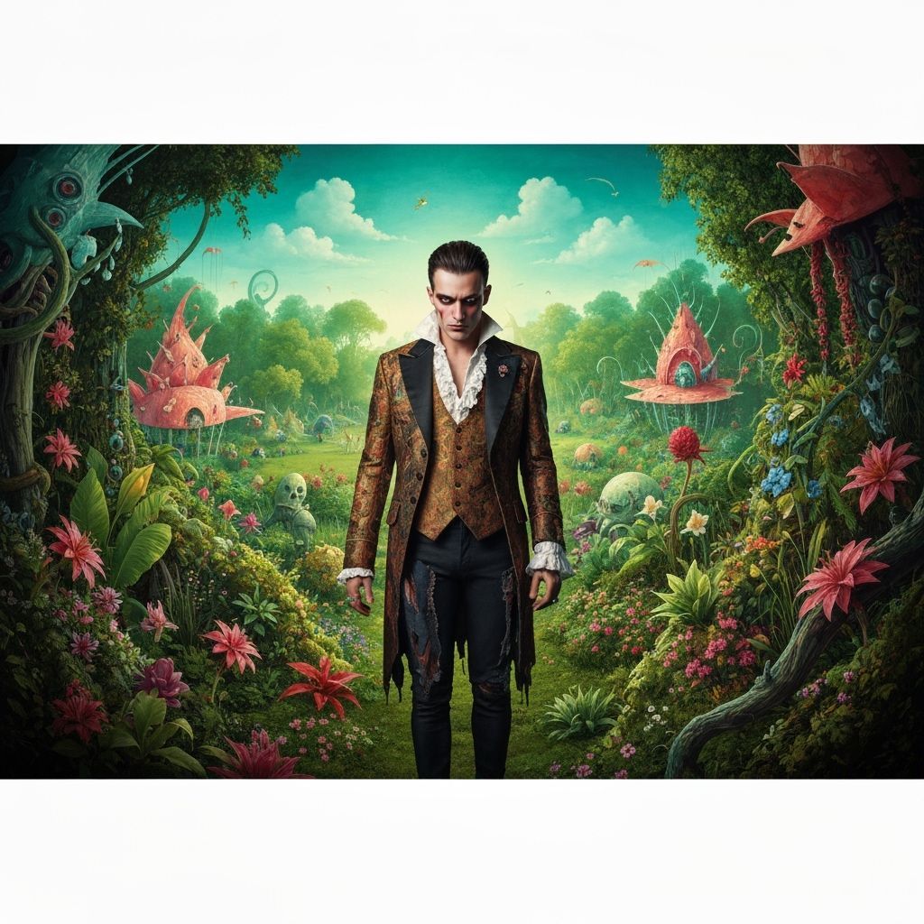 Surreal Paradise Garden Inspired by Bosch and Rothko