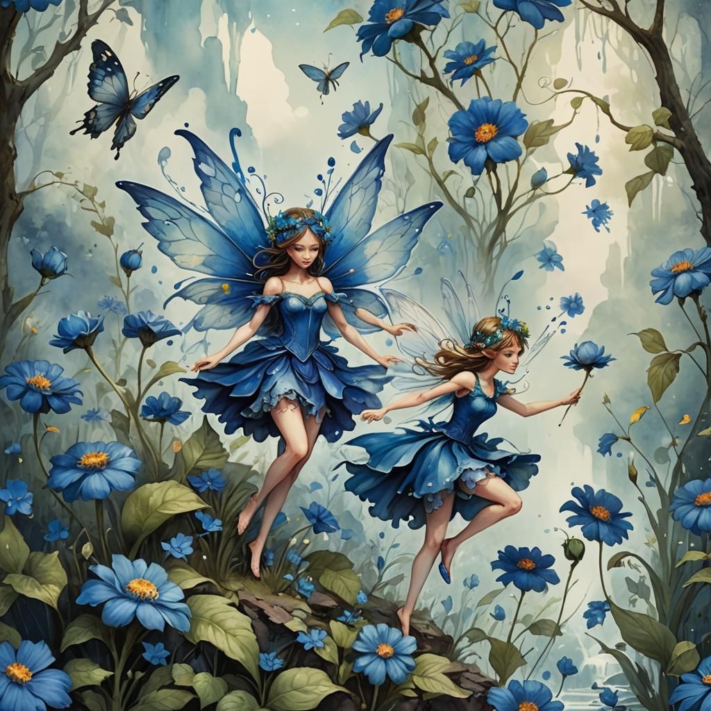 Blue Flower Fairies