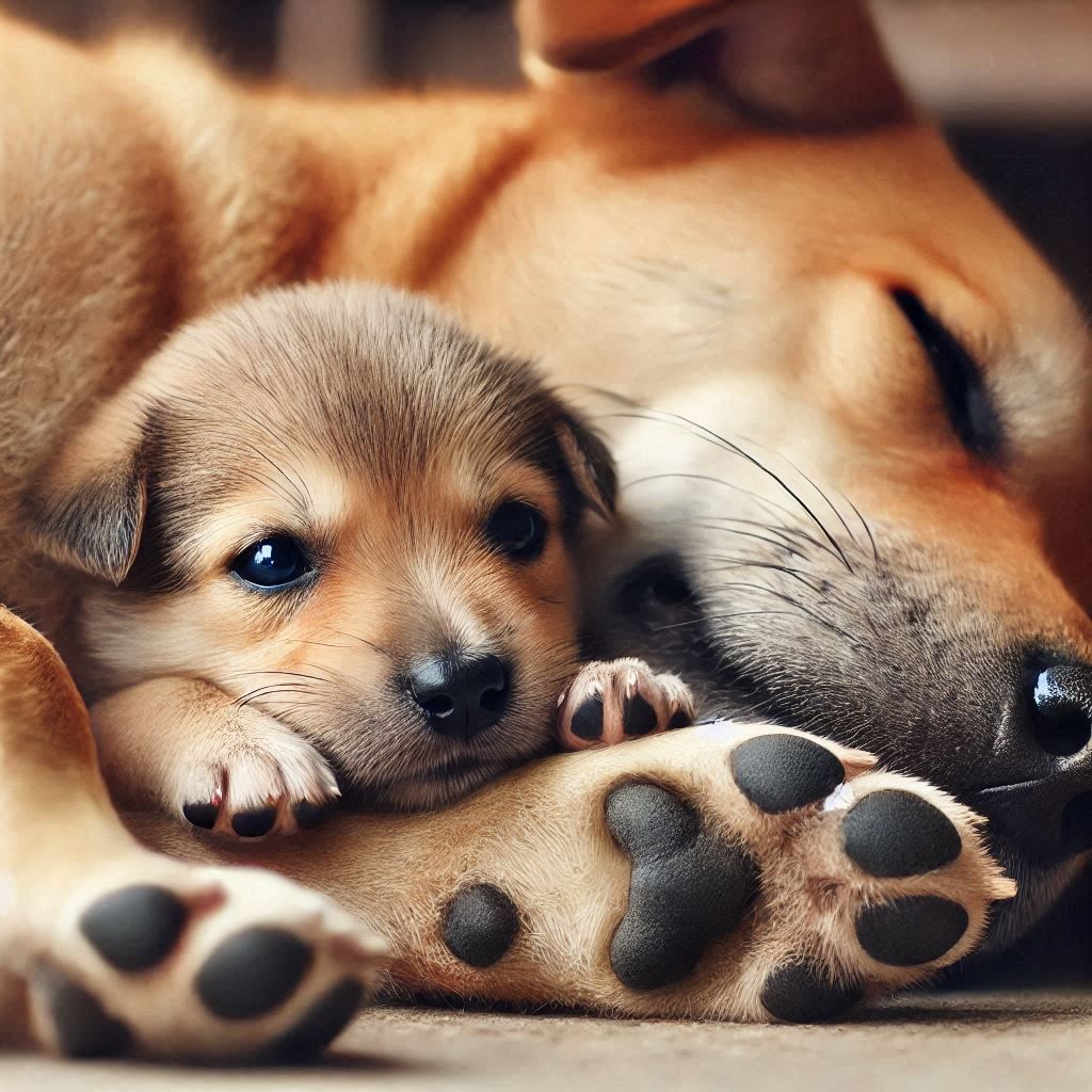 Mother and Puppy