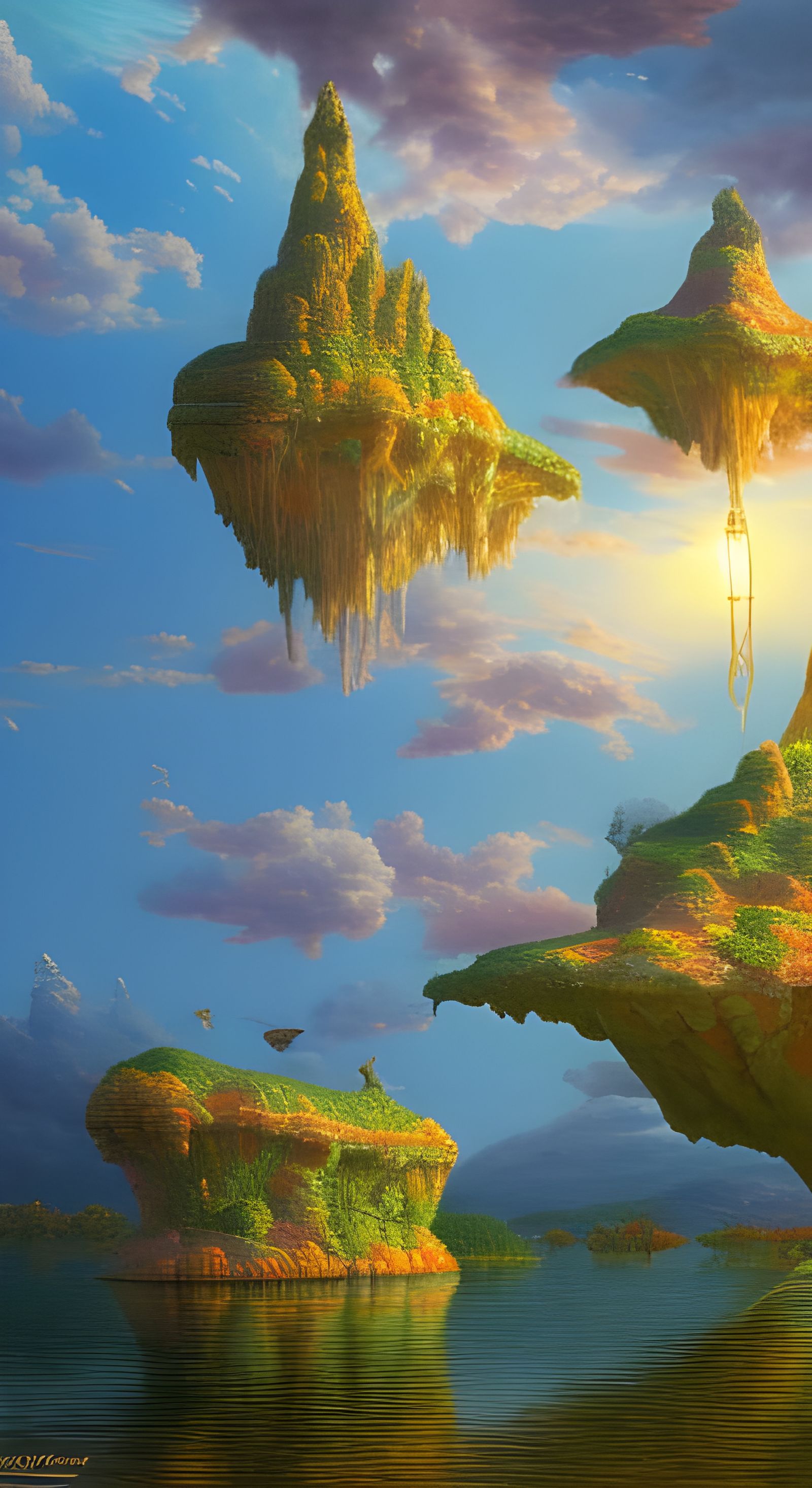 floating islands fantasy