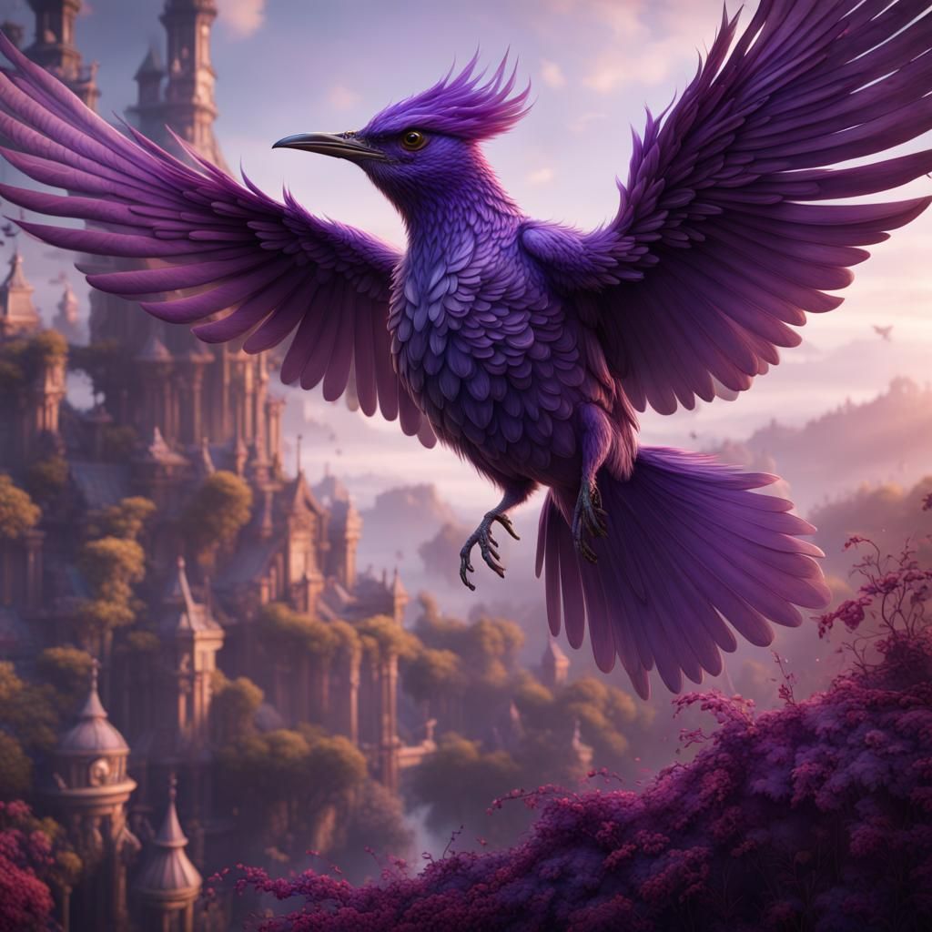 purple bird