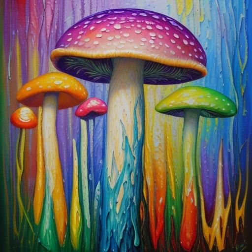 Magic mushrooms out of dreams