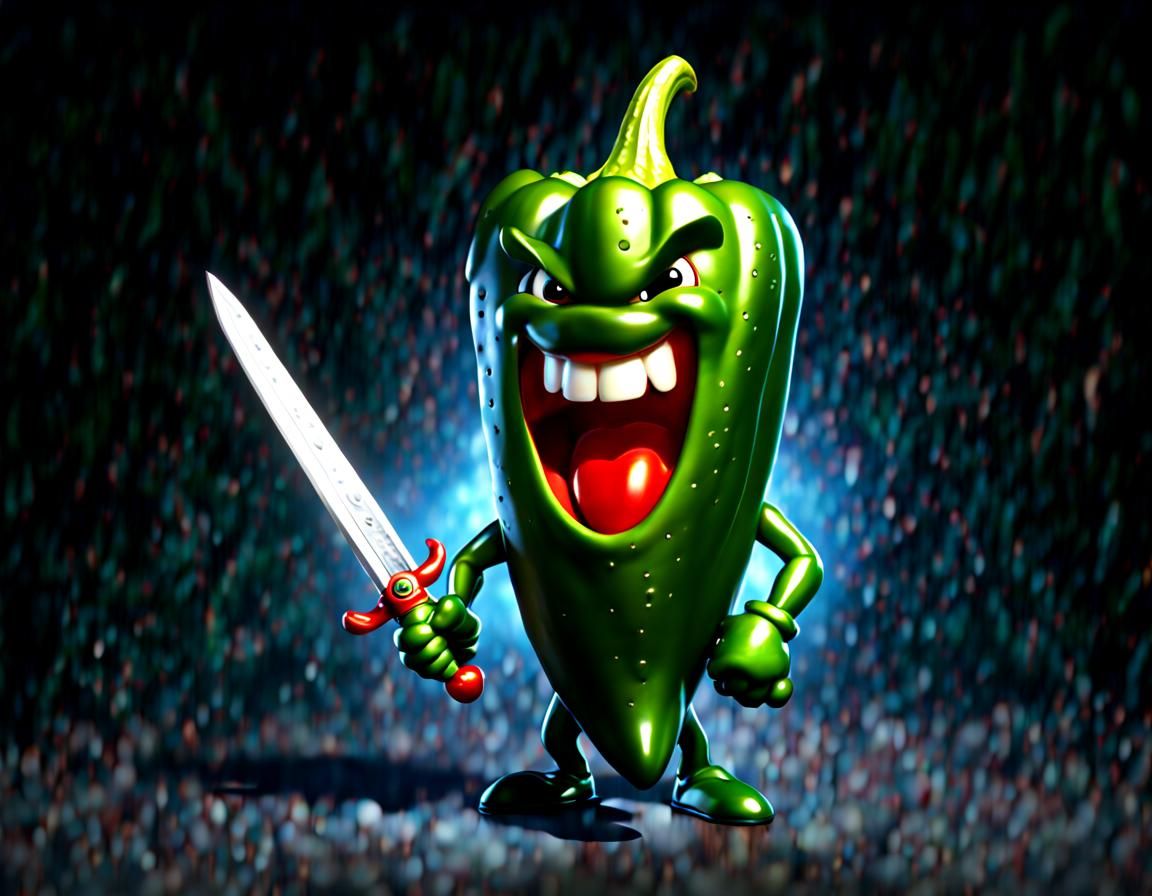 Sir Jalepeno challenges you! AI Generated Artwork NightCafe Creator