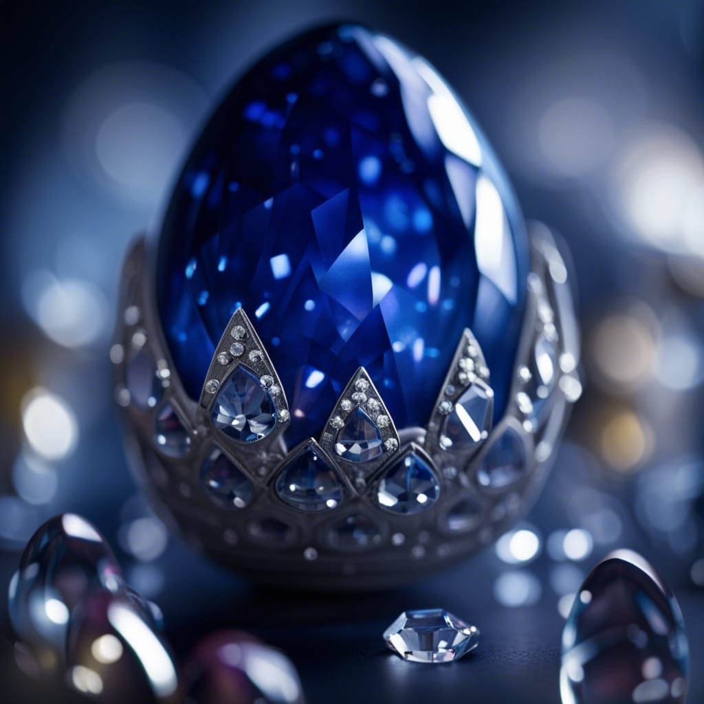 Crystal Sapphire Egg