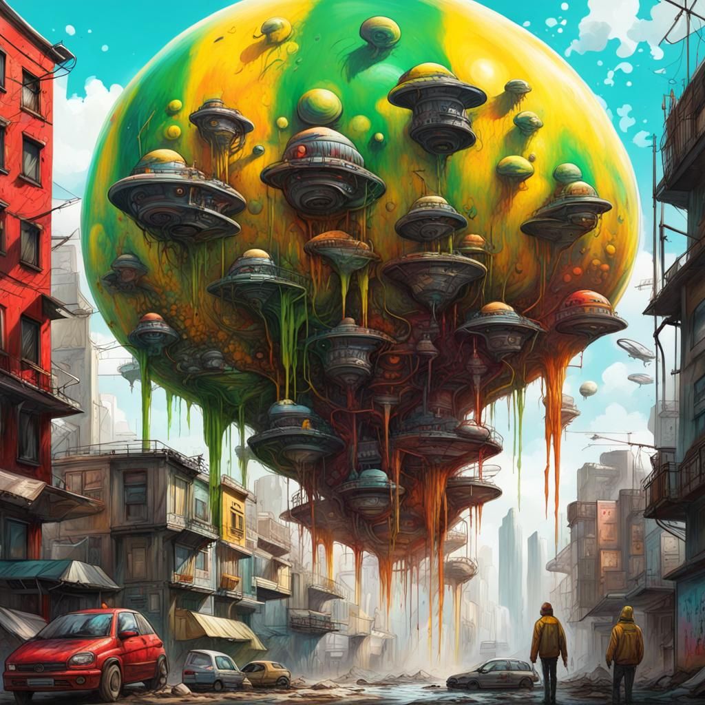 Alien Blimps II - AI Generated Artwork - NightCafe Creator