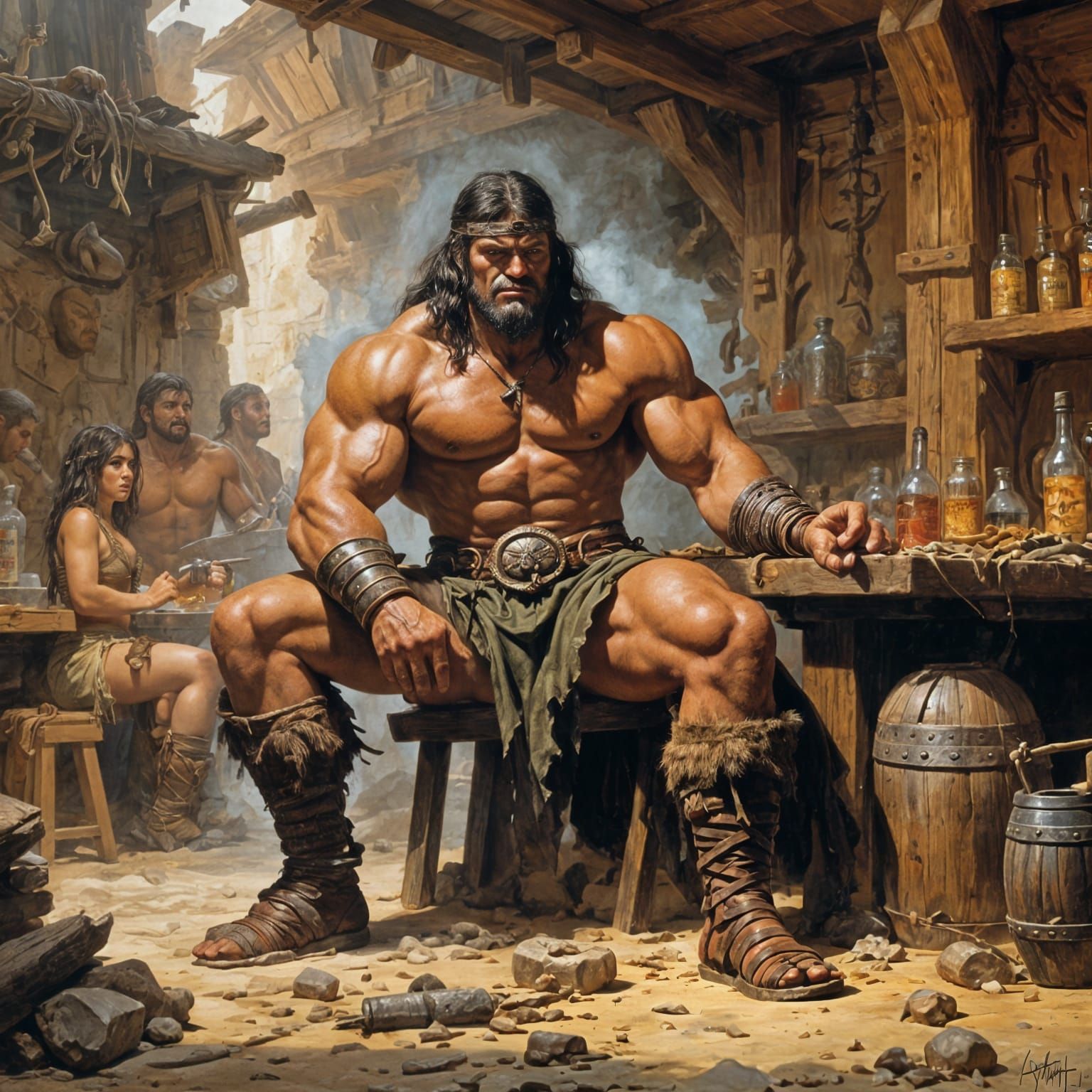 Thirsty Barbarian  by @Sherkhal