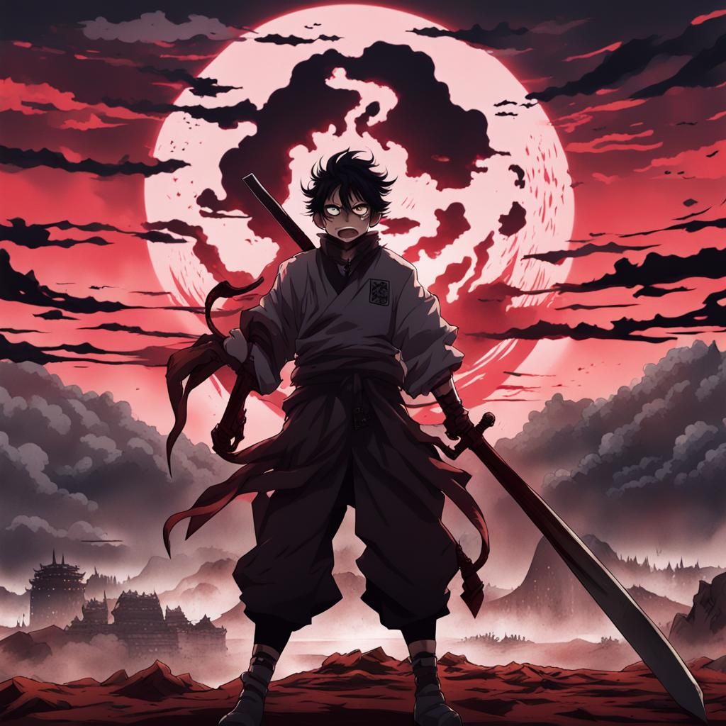 end of world apocalypse, demon slayer anime style