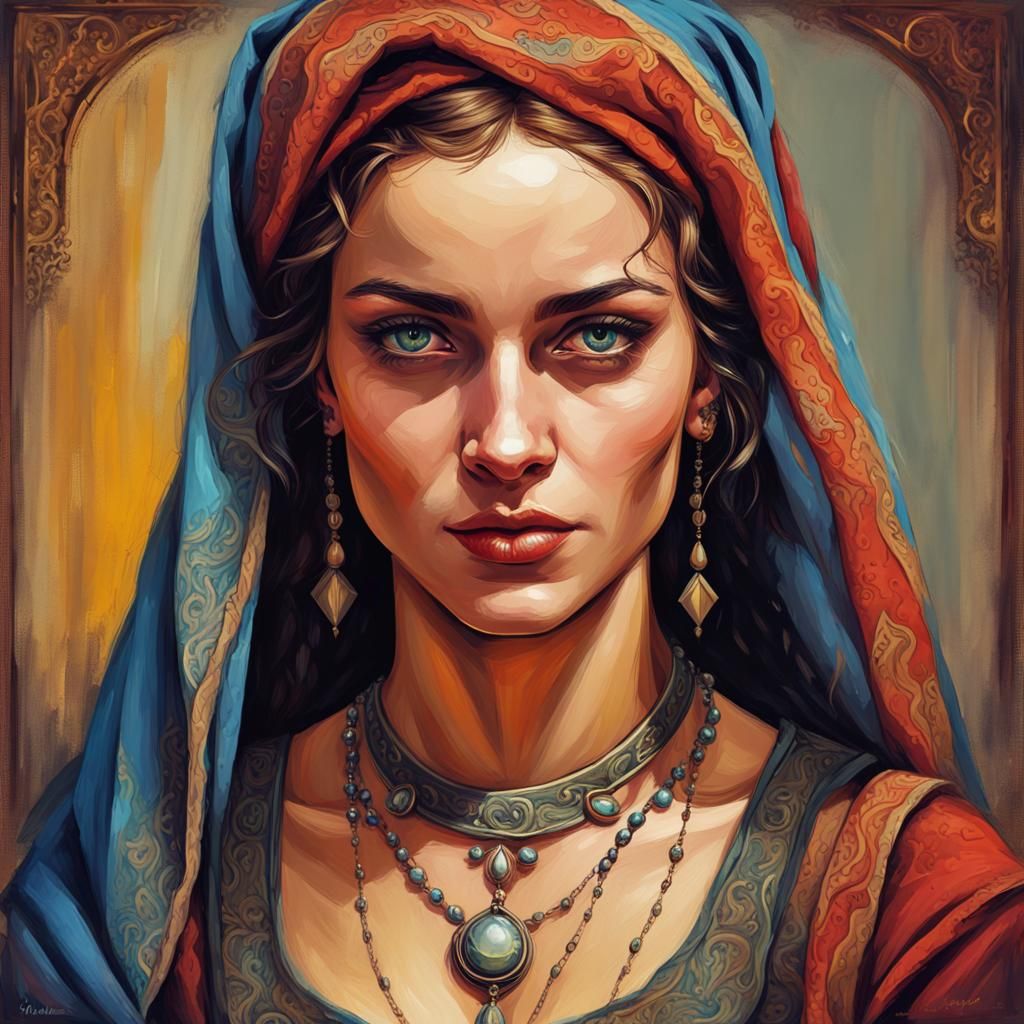 gypsy fortune teller reads your mind AI Generated Artwork NightCafe