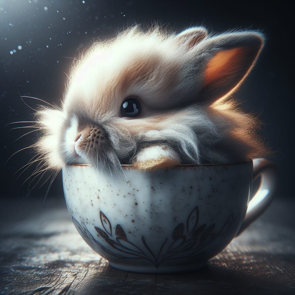 Bunny in a cup