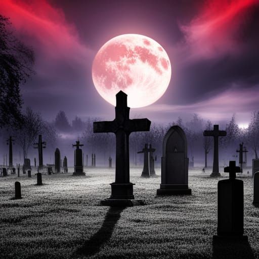 Spooky cemetery