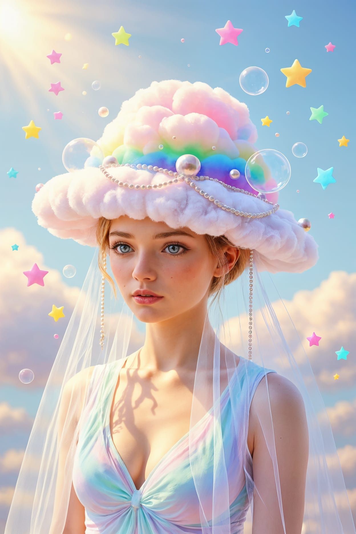 Cotton candy cloud hat  by @Arthy