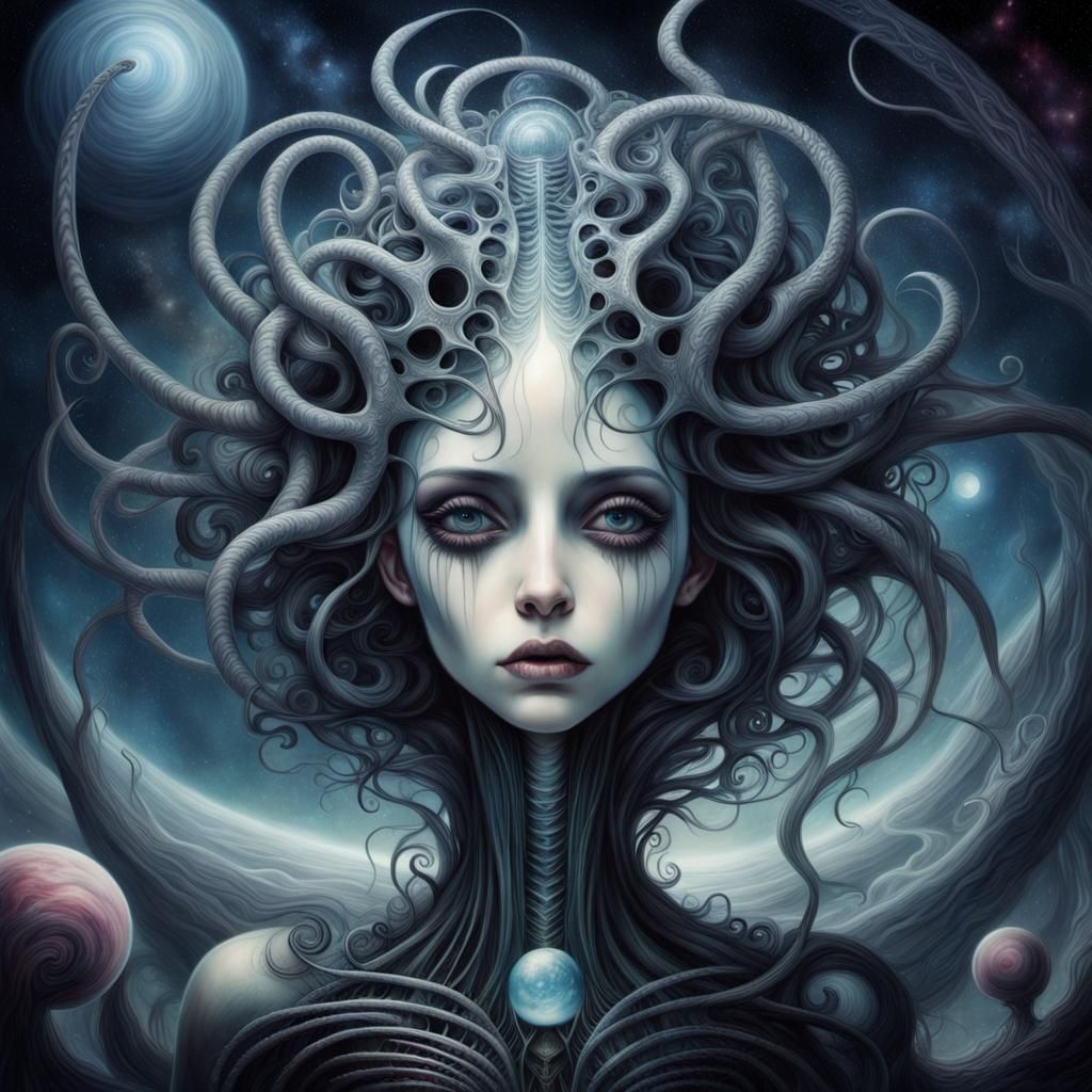 Cosmic Dreamscape Odyssey /Intricate masterpiece/ Tim Burton, Anna ...