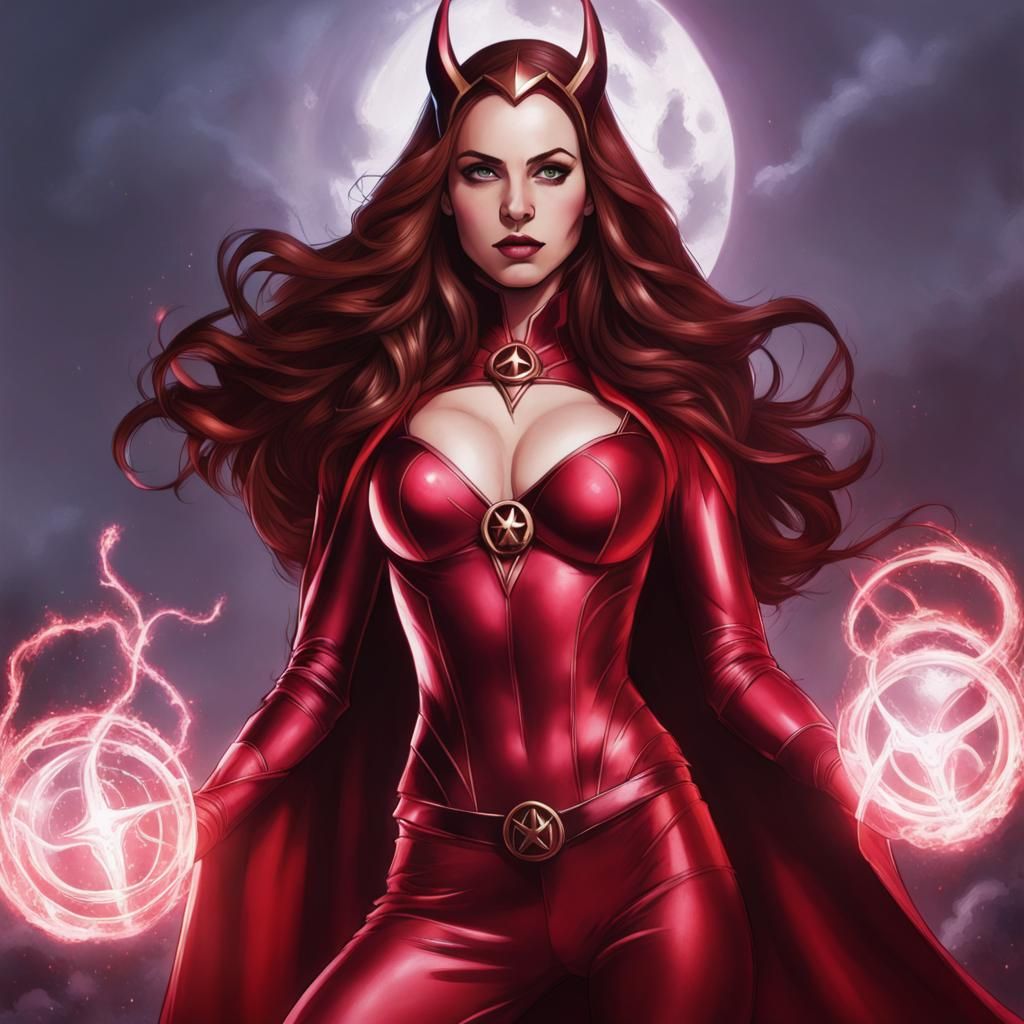 scarlet witch goddess - AI Generated Artwork - NightCafe Creator