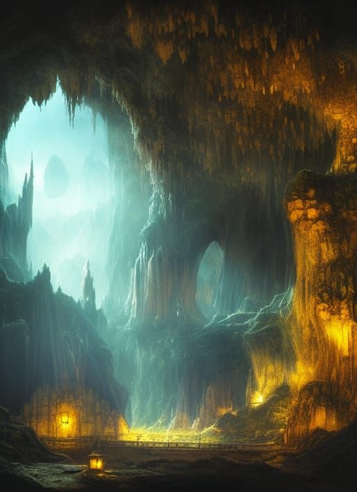 Castle within a cave