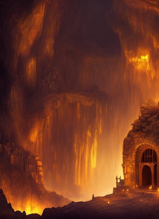 Castle within a cave