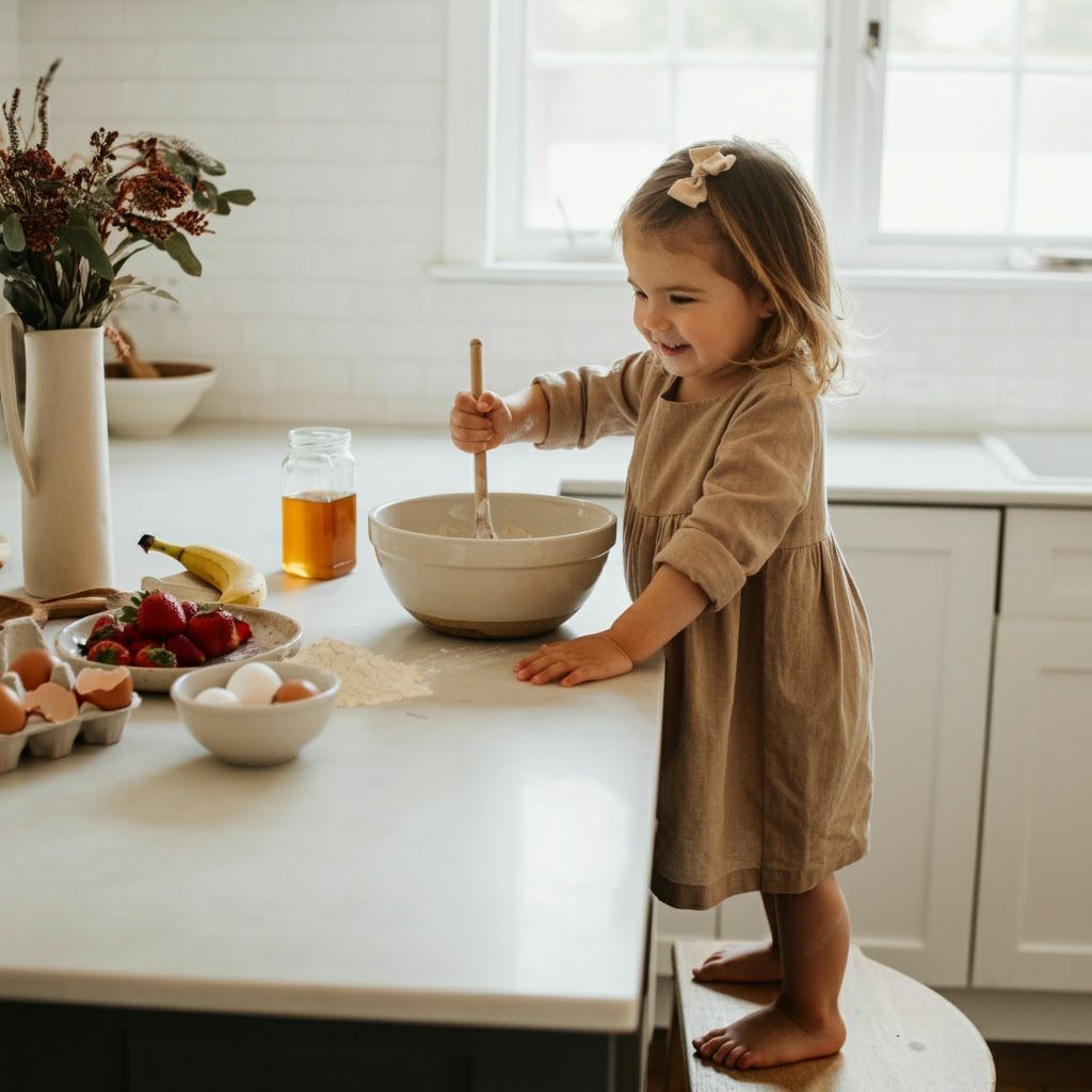 Girl's Delight: Baking in a Bright Kitchen