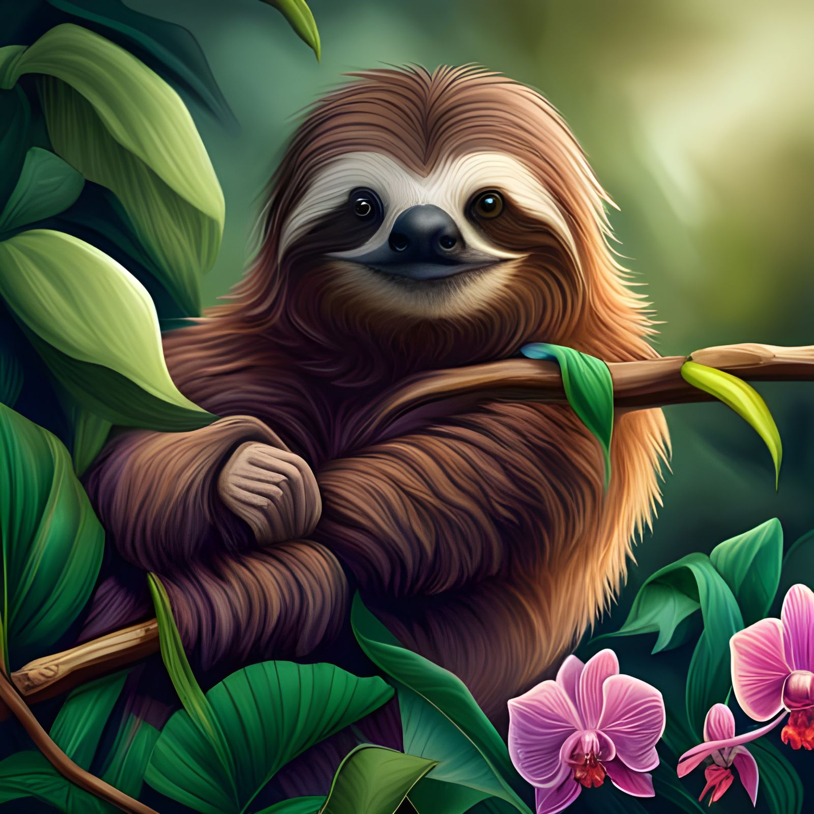 Sloth, Masterplayer - AI Generated Artwork - NightCafe Creator