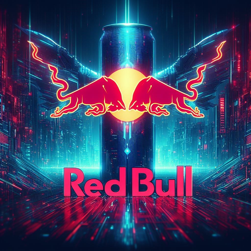 the red bull logo - Cyber Version