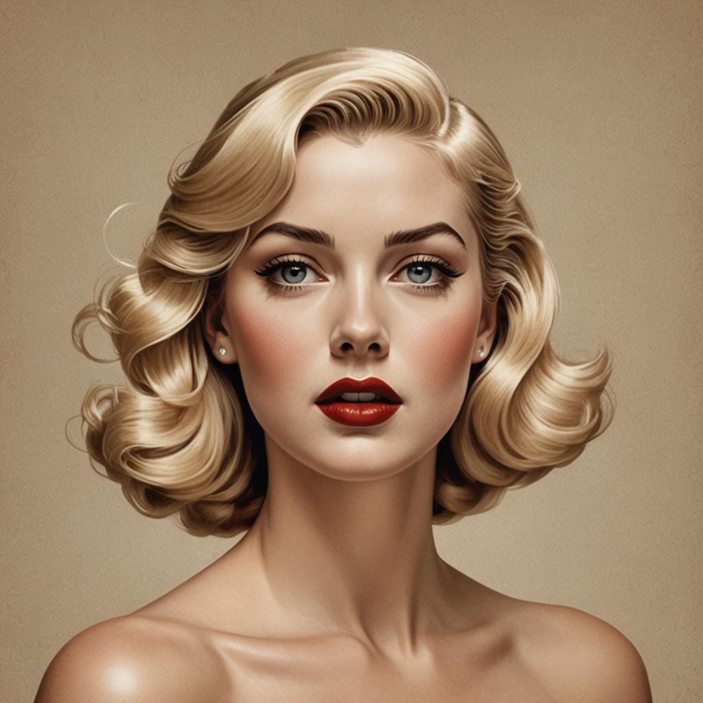 A hyperrealistic head and shoulders illustration in the styl...