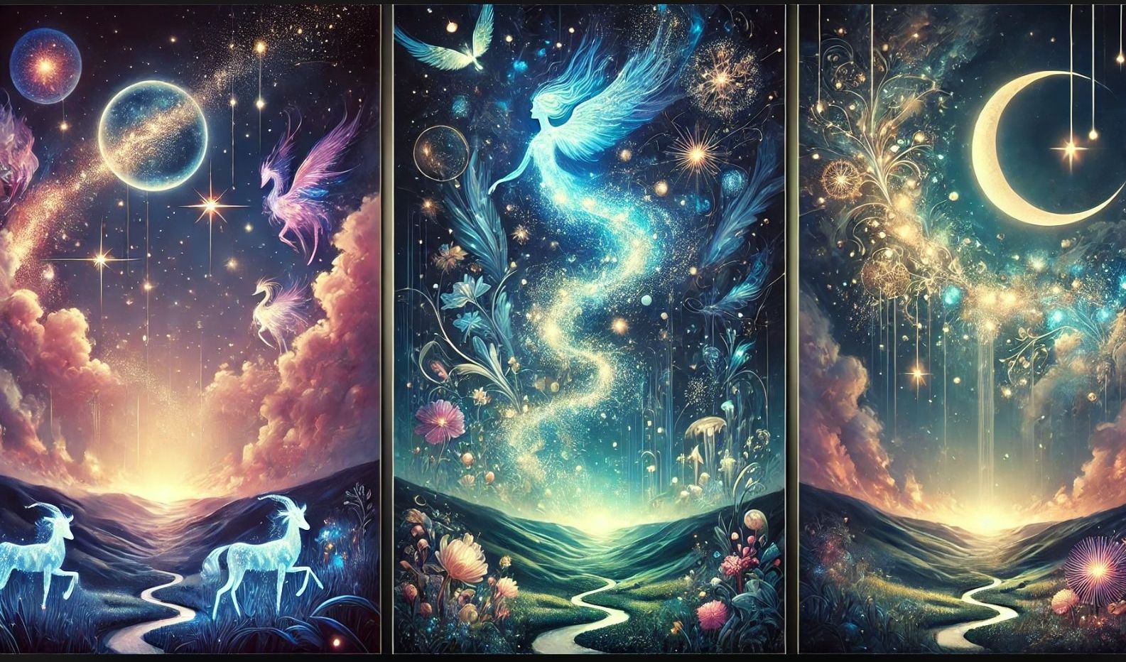 Triptych 1: "Celestial Dreams"