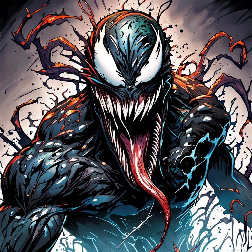 Venom Comic book character from Spider-Man, Insanely-detailed beautiful ...