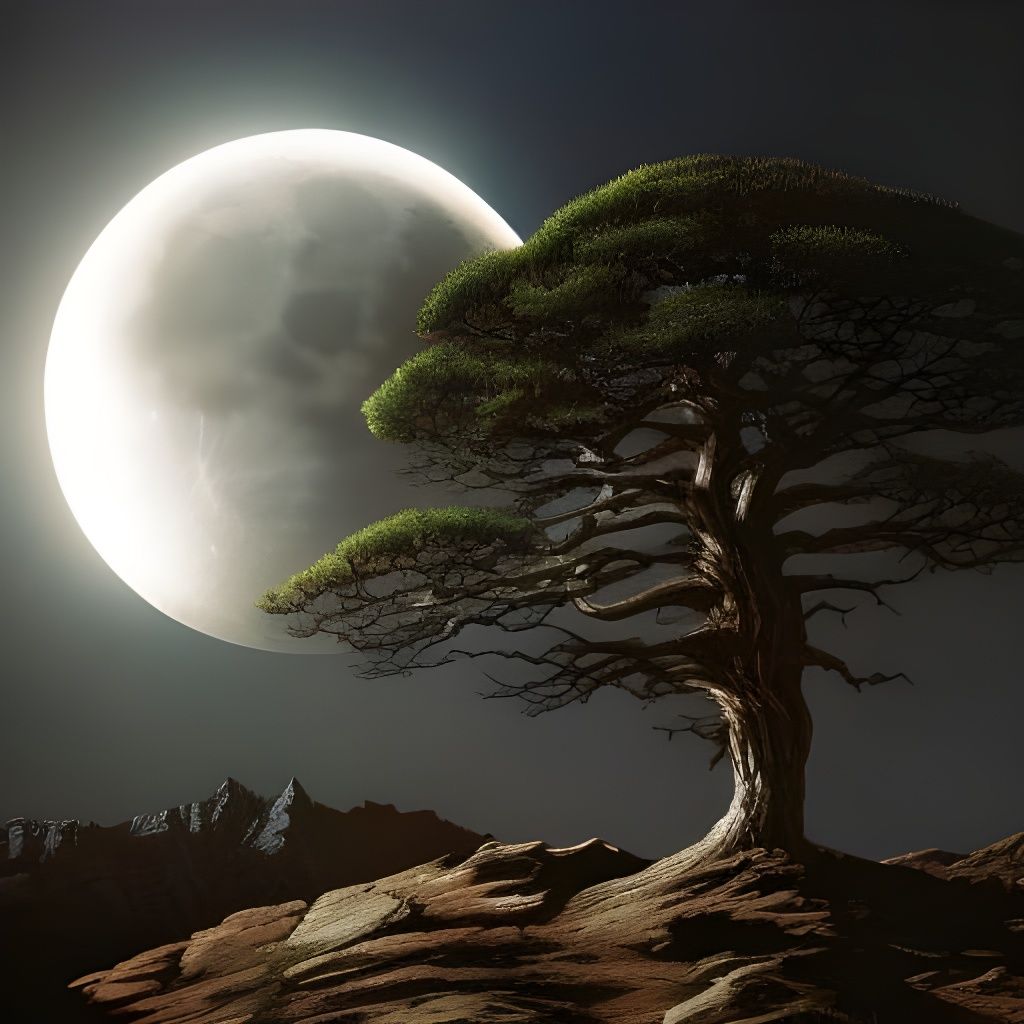 Under the moon light  by @Mother Stickbug
