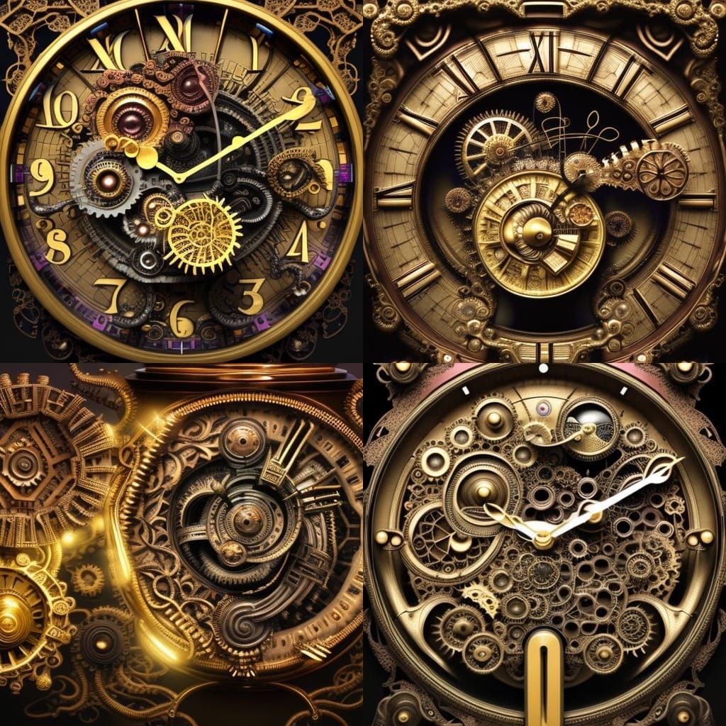 the dawn of time made of intricate cogs