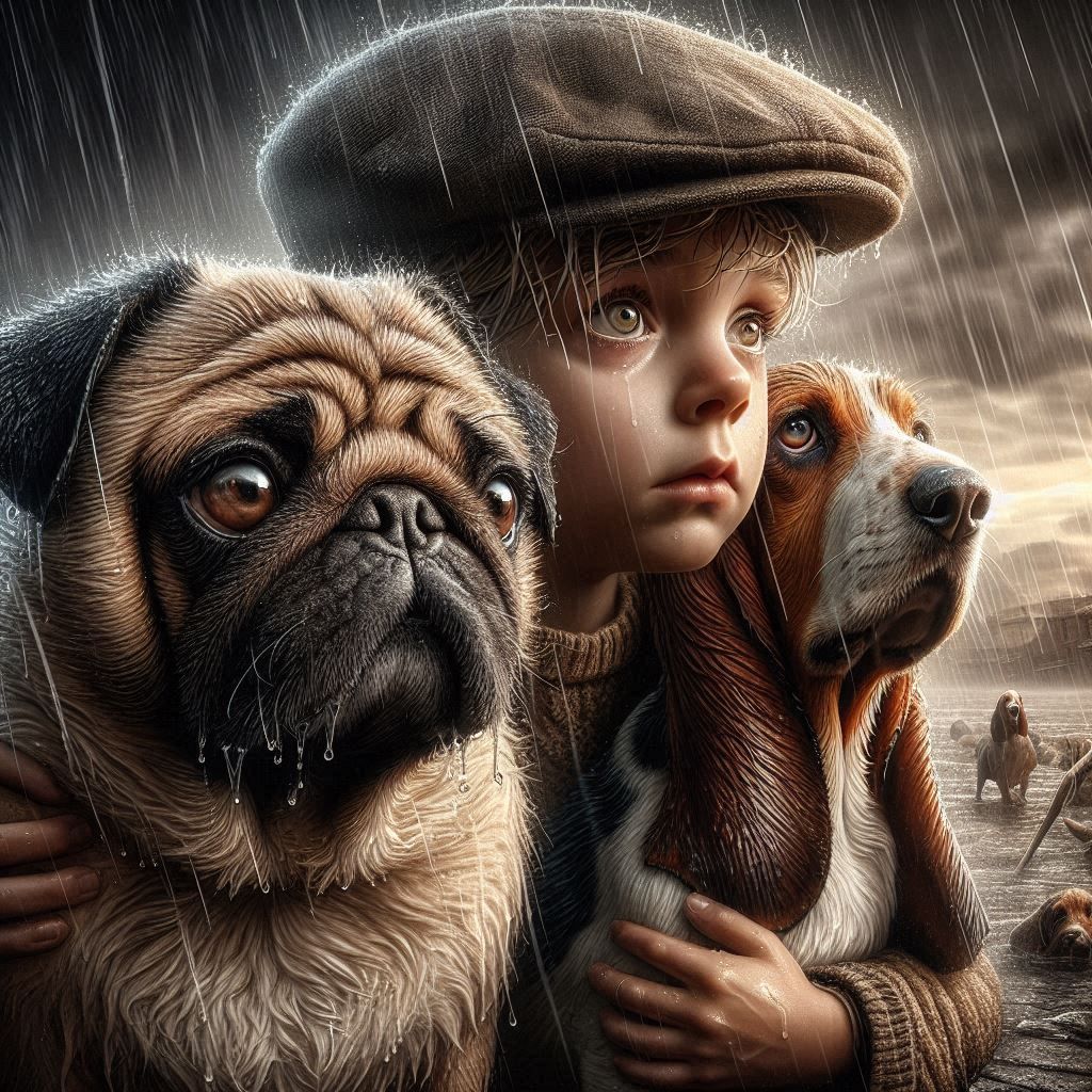 Calm down friends, the storm is about to end 🐶🐶👍