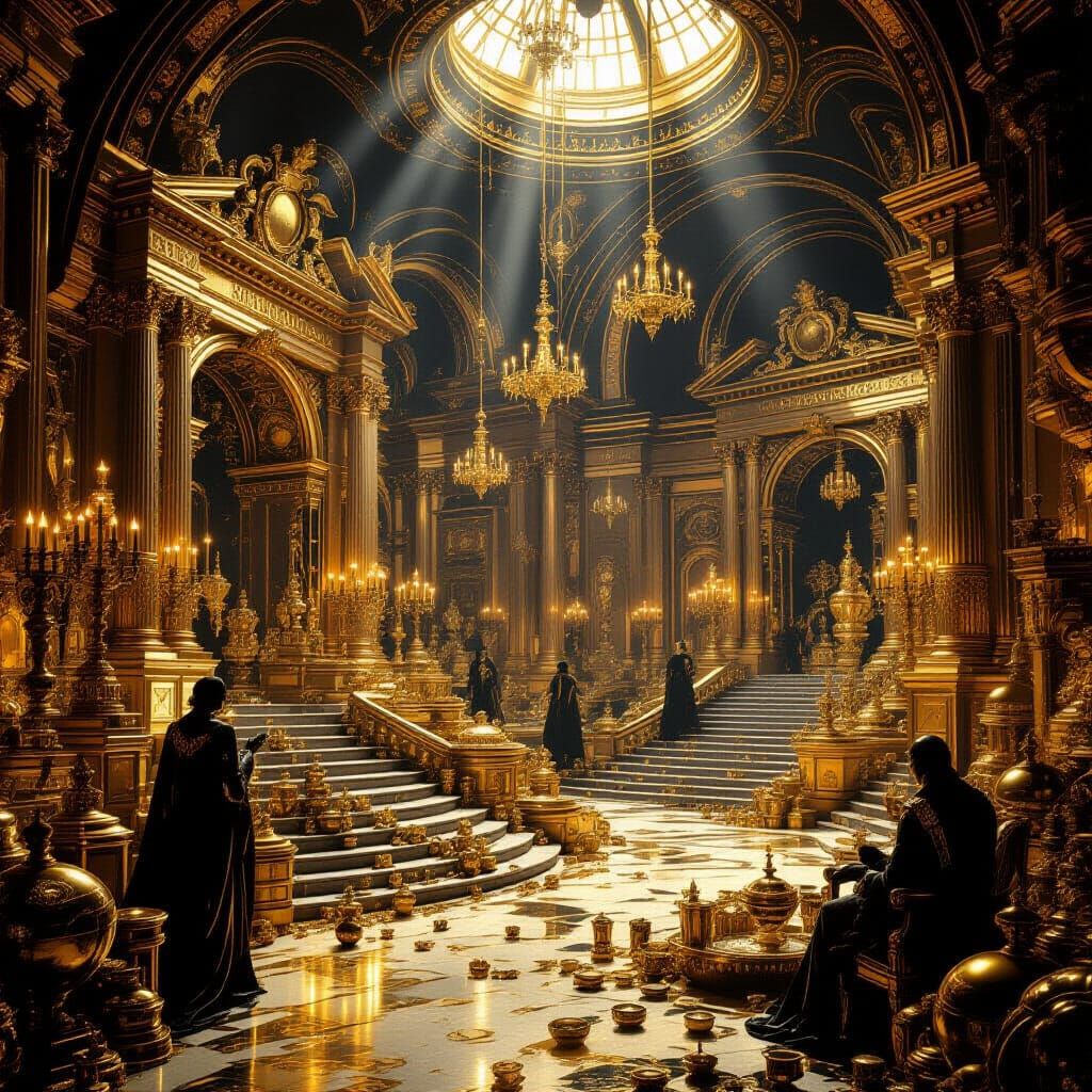 奢靡，极度贪婪的拜金世界。