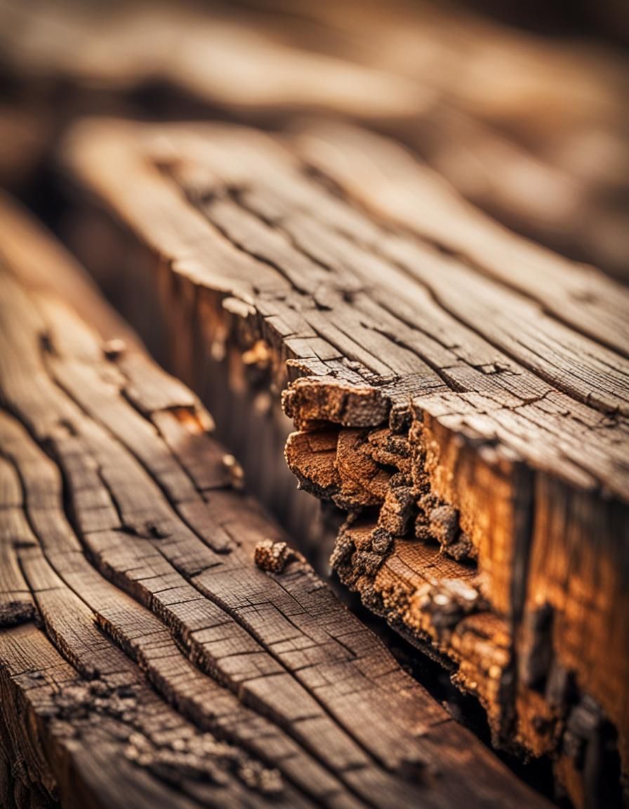 Extreme Macro close up of an old plank of wood  by @Alison
