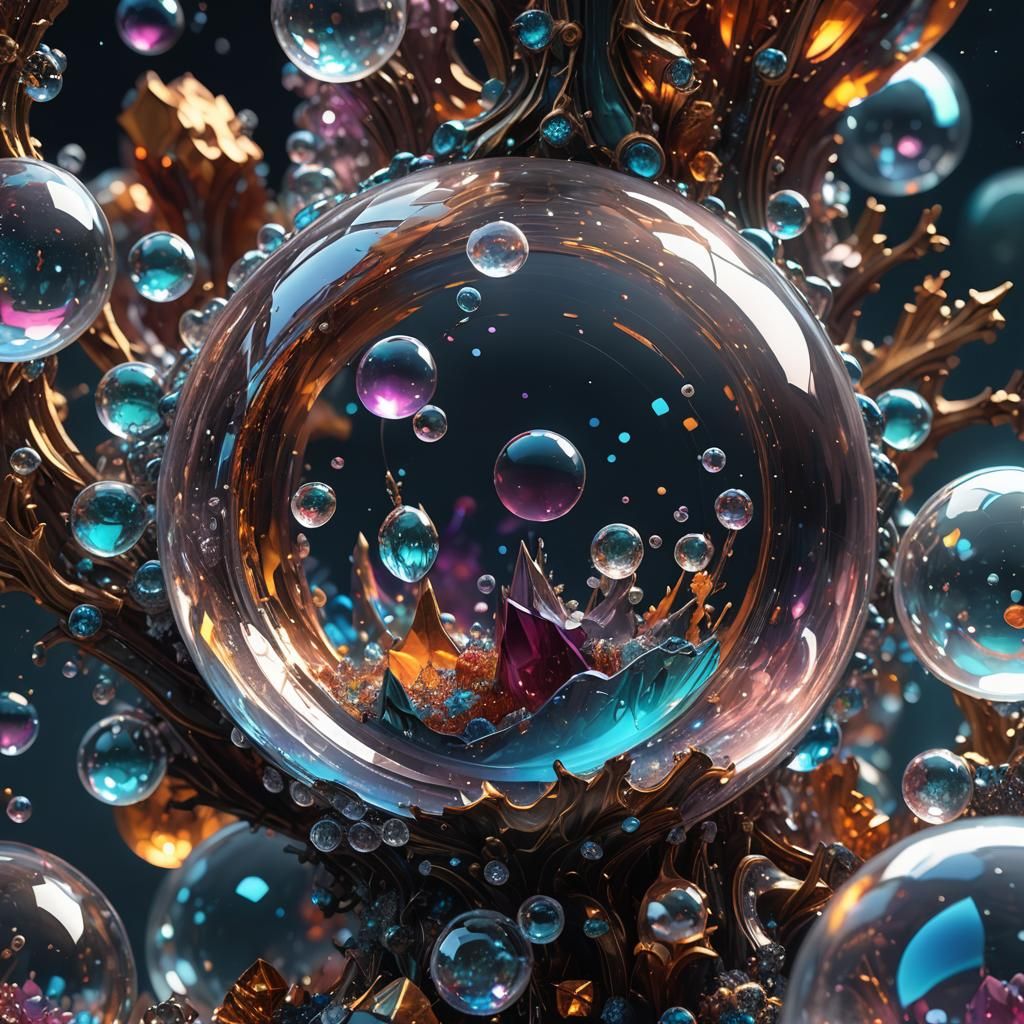 Crystal bubbles  by @Ember