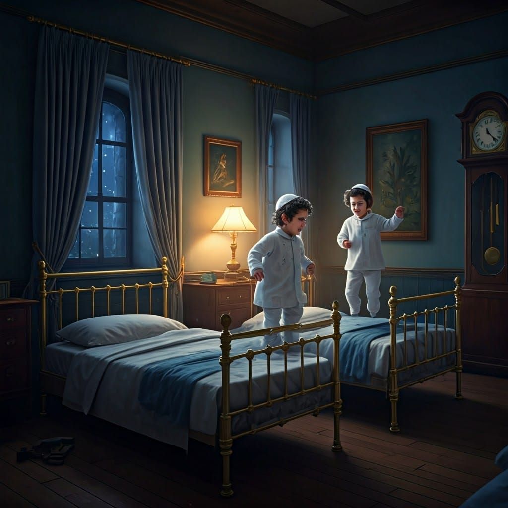 Children Playing at Midnight, Inspired by Matte Painting