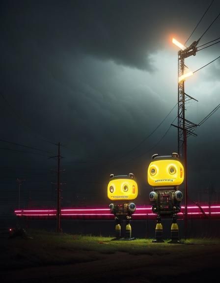 Mechanical Nameless Grinning Mascots whose Overly Cheerful C...